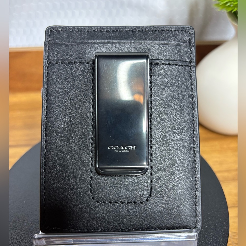 Coach Black Leather Card & Key Holder - Picture 2 of 4